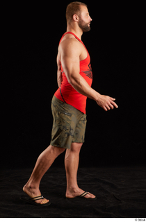 Dave  1 camo shorts dressed red tank top sandals…